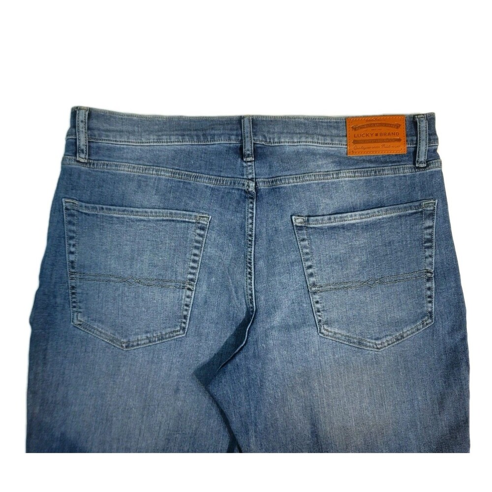 Lucky Brand Mens 223 Straight Stretch Classic 5-Pocket 40x32 Lt Blue Denim Jeans - Picture 13 of 16